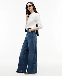 Tommy Hilfiger Women's Indie High-Rise Wide-Leg Jeans