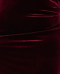 Xscape Plus Off-the-Shoulder Velvet Long-Sleeve Gown