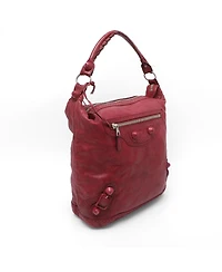 Pre-Owned Balenciaga Classic Covered Giant Hardware Day Leather Hobo Bag