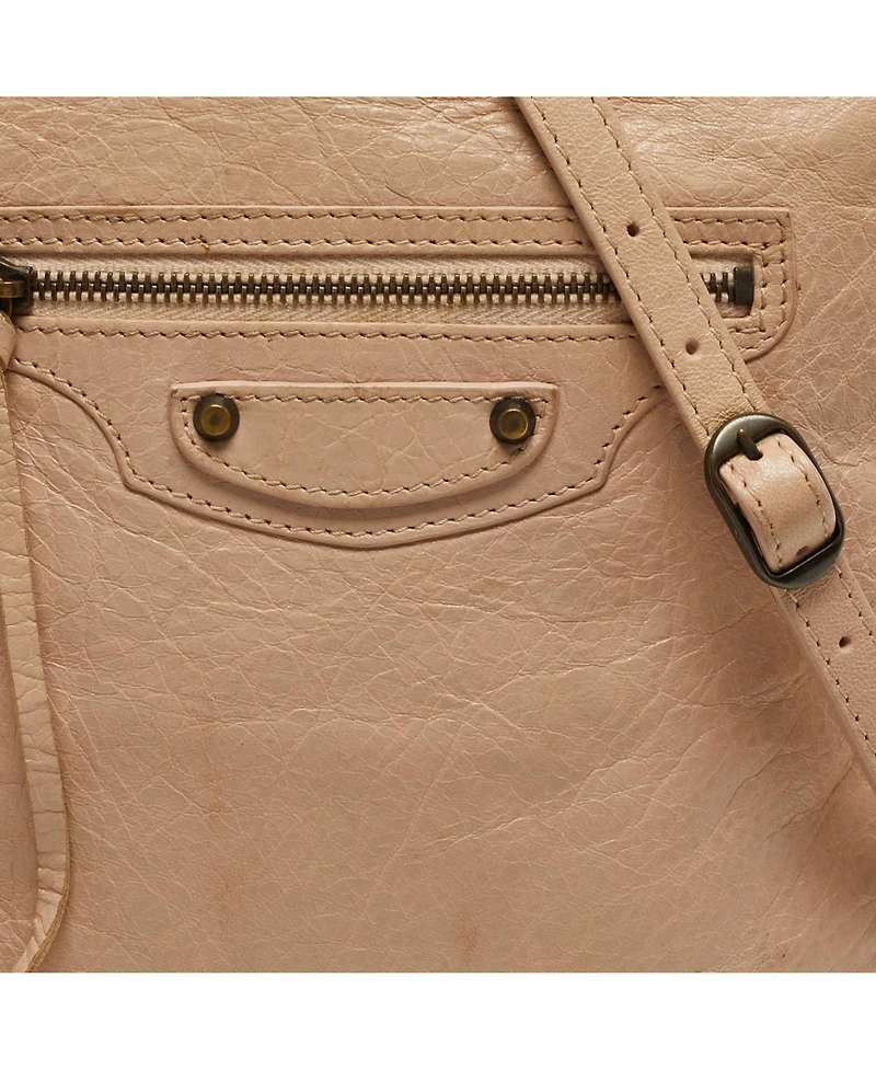 Pre-Owned Balenciaga Classic Studded Leather Crossbody Bag