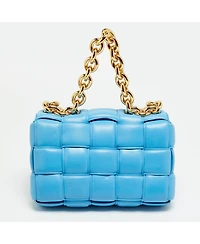 Pre-Owned Bottega Veneta Women's Padded Cassette Leather Chain Shoulder Bag