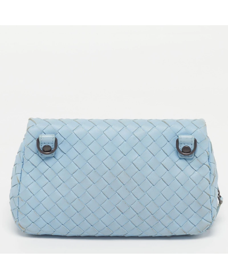 Pre-Owned Bottega Veneta Women's Intrecciato Leather Chain Crossbody Bag