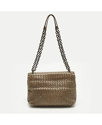 Pre-Owned Bottega Veneta Women's Olimpia Intrecciato Leather Shoulder Bag