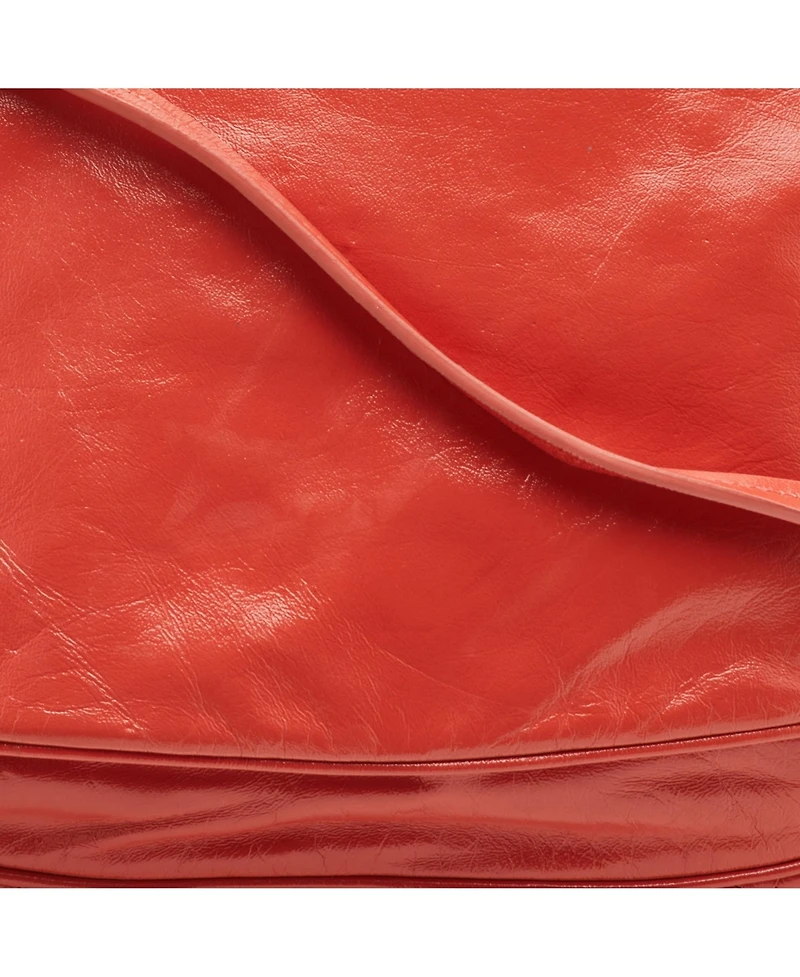 Pre-Owned Bottega Veneta Glazed Leather Flap Shoulder Bag