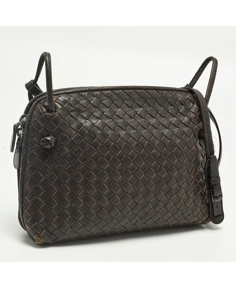 Pre-Owned Bottega Veneta Nodini Intrecciato Leather Crossbody Bag