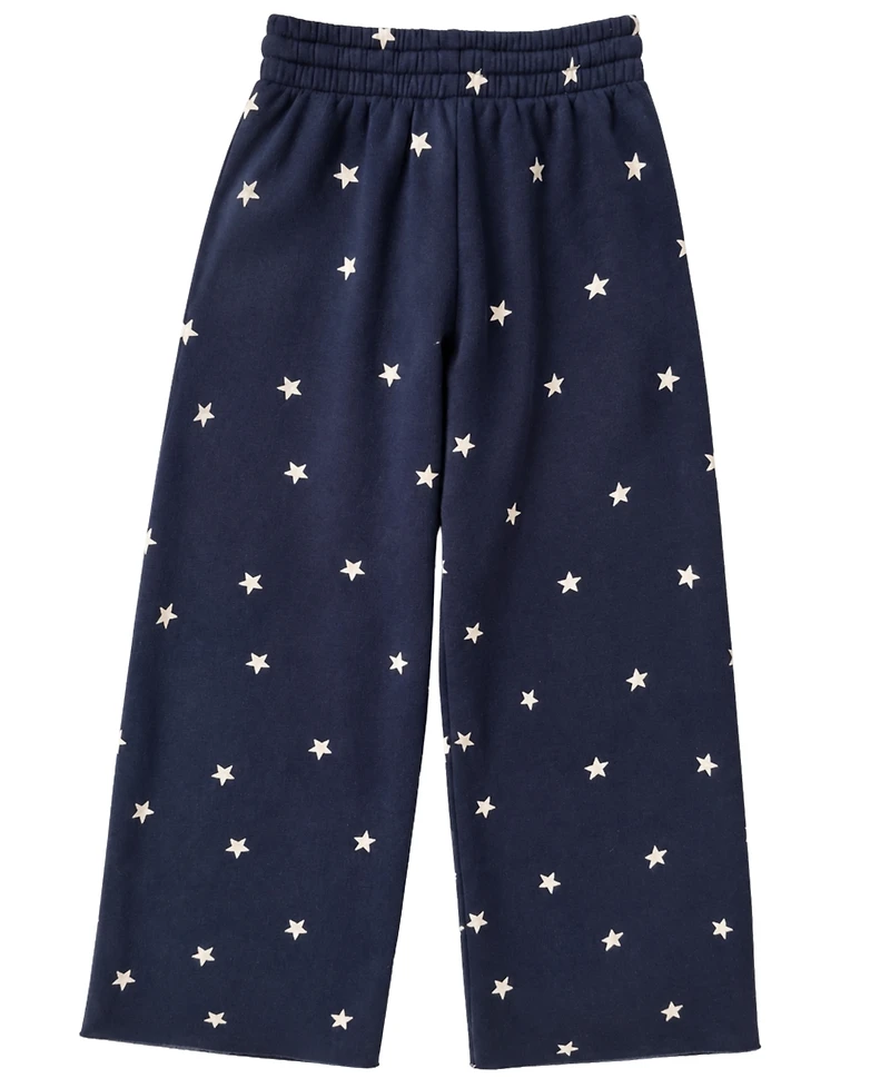 With Jules Girls' 7-16 Wide-Leg Star Sweatpants