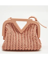 Pre-Owned Bottega Veneta Women's Small Point Woven Leather Top Handle Bag