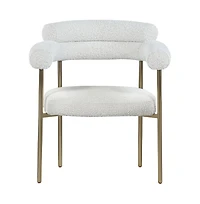 Meridian Furniture Boucle Fabric Dining Chair, Set of 2