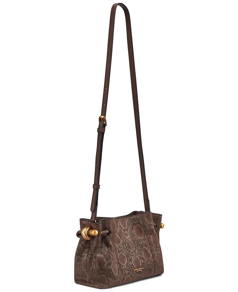 Donna Karan New York Cashmere Python Suede Crossbody Handbag