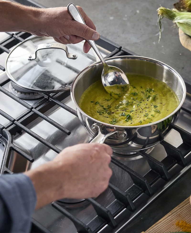 GreenPan Bobby Flay Stainless Steel 3.57 qt. Chef's Pan with Lid