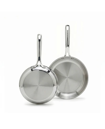 GreenPan Bobby Flay Stainless Steel 2 Piece Frypan Set