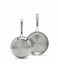 GreenPan Bobby Flay Stainless Steel 2 Piece Frypan Set
