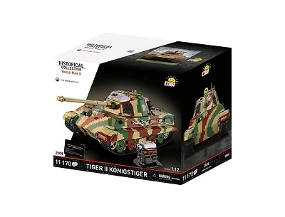 Cobi Historical Collection Wwii Tiger Ii Konigstiger Tank 11,170-Piece Building Set, Ages 14+