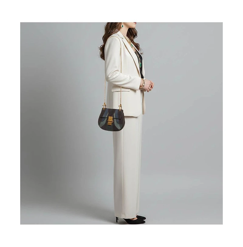 Pre-Owned Chloe Mini Drew Patchwork Suede and Leather Shoulder Bag