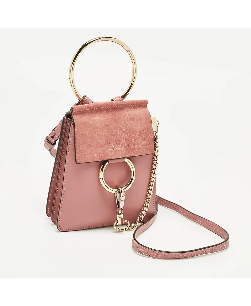 Pre-Owned Chloe Women's Faye Mini Leather and Suede Crossbody Bag