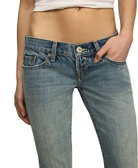 Lucky Brand Women's Lil Maggie Ultra-Low-Rise Flare Jeans