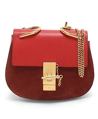 Pre-Owned Chloe Women's Drew Small Suede and Leather Shoulder Bag
