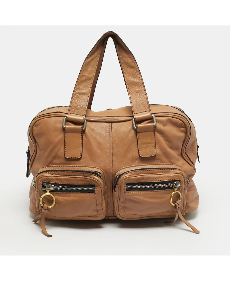 Pre-Owned Chloe Women's Leather Double Pocket Satchel Bag