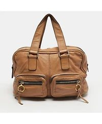 Pre-Owned Chloe Women's Leather Double Pocket Satchel Bag