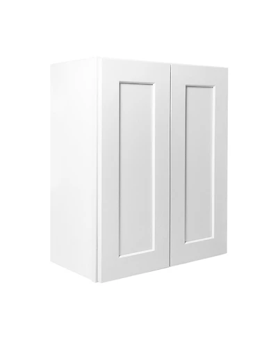 Boyel Living 36W x 12D x 30H Solid Wood Shaker Wall Cabinet Double Door 2 Adjustable Shelves Rta for Kitchen Bath Laundry Garage