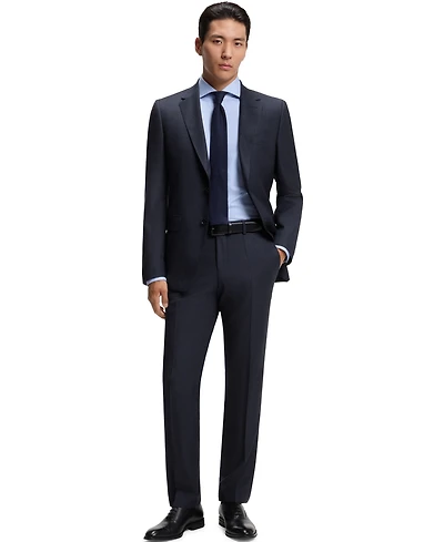 Boss by Hugo Men's Patterned Stretch Wool Two-Piece Slim-Fit Suit