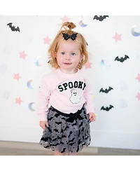 Sweet Wink Toddler Girls' 2T-5T Spooky Patch Halloween Tagless Bubble Romper