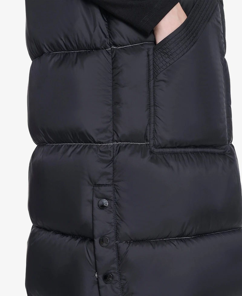 Andrew Marc Women's Kerr Horizontal Rail Quilted Matte Shell Puffer Vest