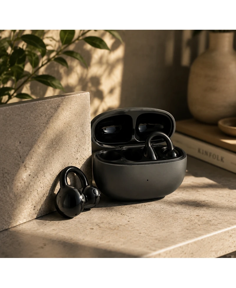 Pursonic Power & Sound Essentials Bundle - 5-in-1 Folding Wireless Charging Station + True Wireless Earbuds