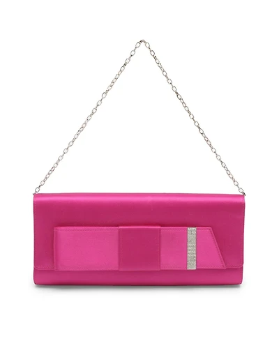 Pre-Owned Dolce & Gabbana Women's Miss Bow Embellished Satin Clutch