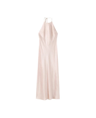 Mango Women's Satin Halter Dress