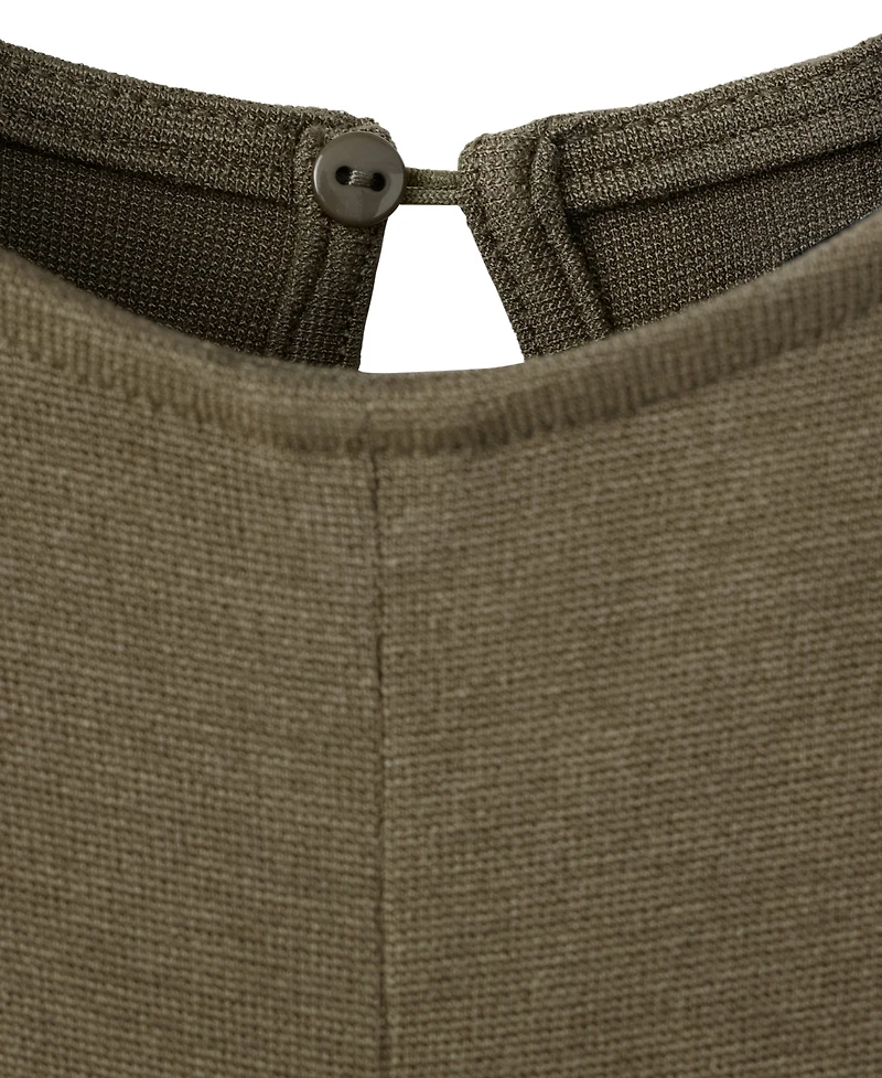 Mango Women's Fluid Knit Gathered Detail Midi Dress