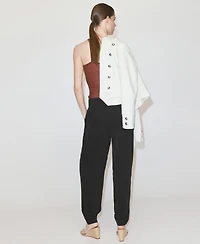 Mango Women's Mid-Rise Baggy Side-Pocket Pants