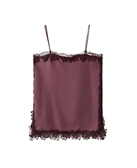 Mango Women's Square-Neck Sleeveless Lace-Trim Camisole
