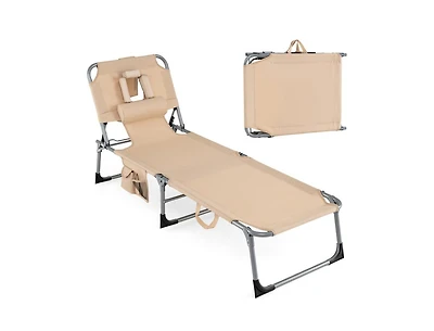 Boyel Living Tanning Chair with Face Arm Holes Folding Chair