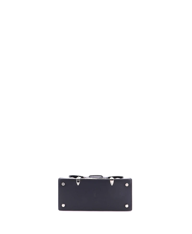 Pre-Owned Goyard Mini Structured Saigon Top Handle Bag Embroidered Coated Canvas with Leather