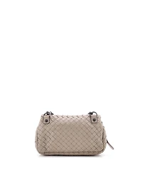 Pre-Owned Bottega Veneta Small Expandable Chain Crossbody Bag Intrecciato Nappa