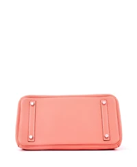 Pre-Owned Hermes Birkin 30 Handbag Pink Clemence with Palladium Hardware