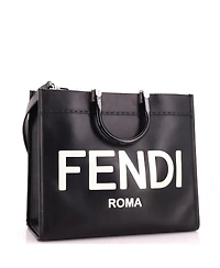 Pre-Owned Fendi Medium Sunshine Shopper Tote Leather