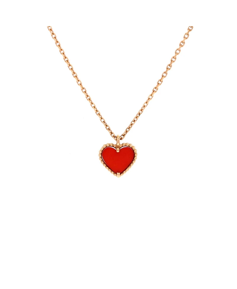 Pre-Owned Van Cleef and Arpels Sweet Alhambra Heart Pendant Necklace