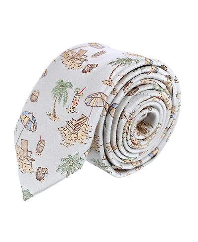 Trafalgar Men's Beach Get A Way Silk Novelty Necktie