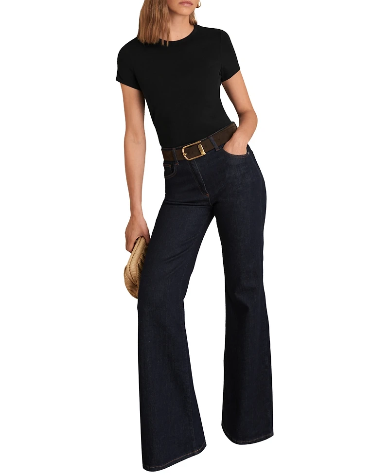 Reiss Women's Jolie Stretch-Cotton Crew-Neck T-Shirt