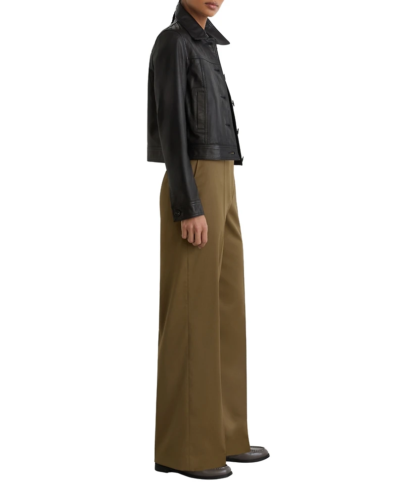 Reiss Women's Adie Wool-Blend Wide-Leg Trousers