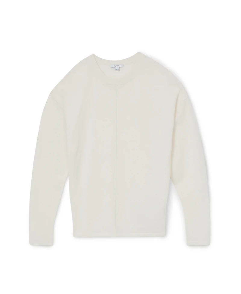 Reiss Women's Colette Wool-Blend Reverse-Seam Jumper with Cashmere