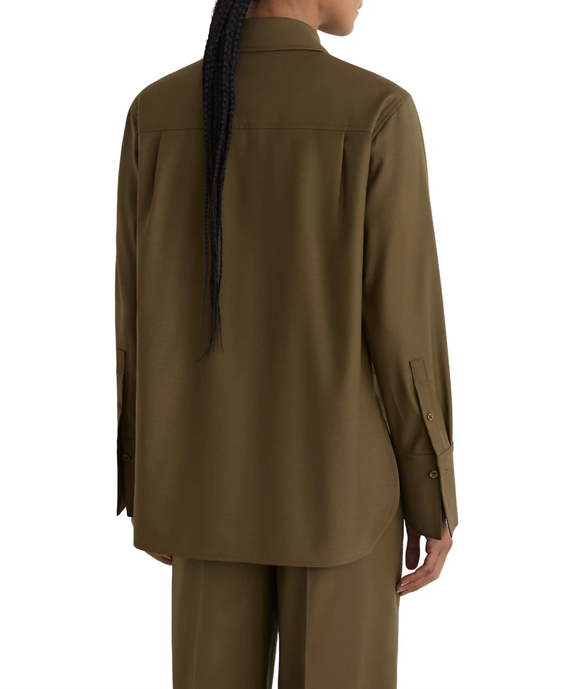 Reiss Women's Adie Wool-Blend Long-Sleeve Shirt