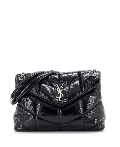 Pre-Owned Saint Laurent Medium Loulou Puffer Shoulder Bag Quilted Patent