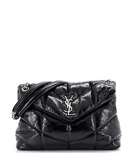Pre-Owned Saint Laurent Medium Loulou Puffer Shoulder Bag Quilted Patent