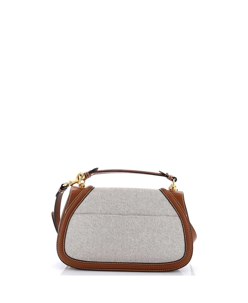 Pre-Owned Gucci Medium Blondie Nm Top Handle Bag Canvas with Leather