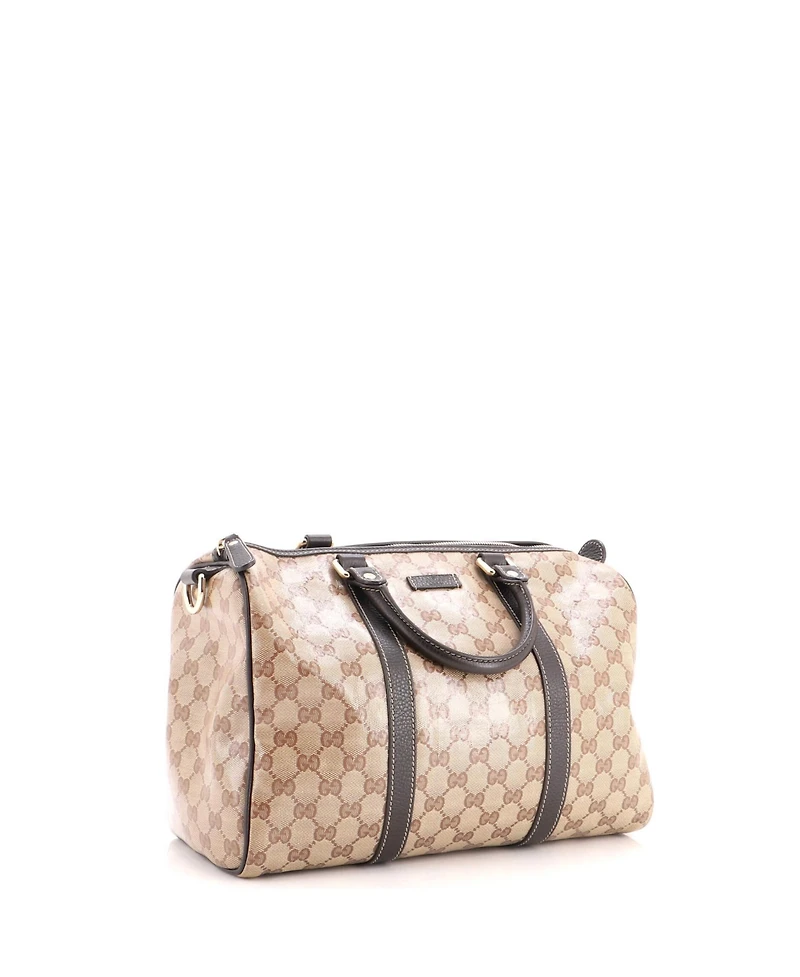 Pre-Owned Gucci Large Joy Boston Bag Gg Coated Canvas