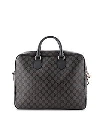 Pre-Owned Gucci Medium Ophidia Zip Around Pocket Briefcase Gg Coated Canvas