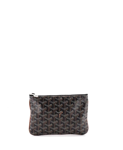 Pre-Owned Goyard Pm Senat Zip Pouch Coated Canvas